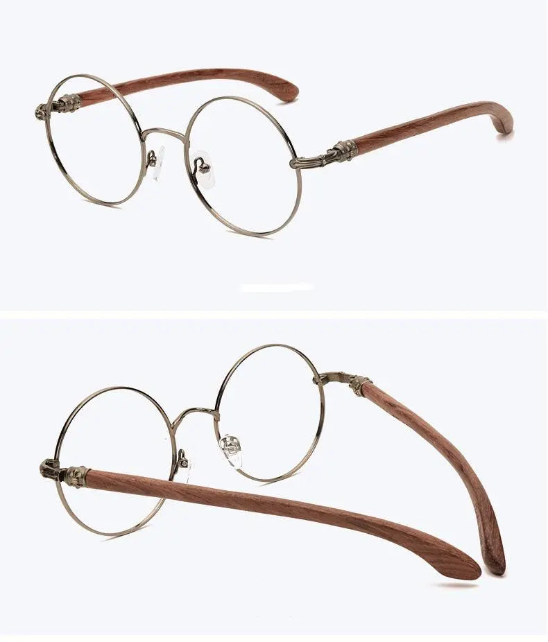 Unisex Round Full Rim Titanium Prescription Glasses 7573 — view 15 | Rx Spectacle