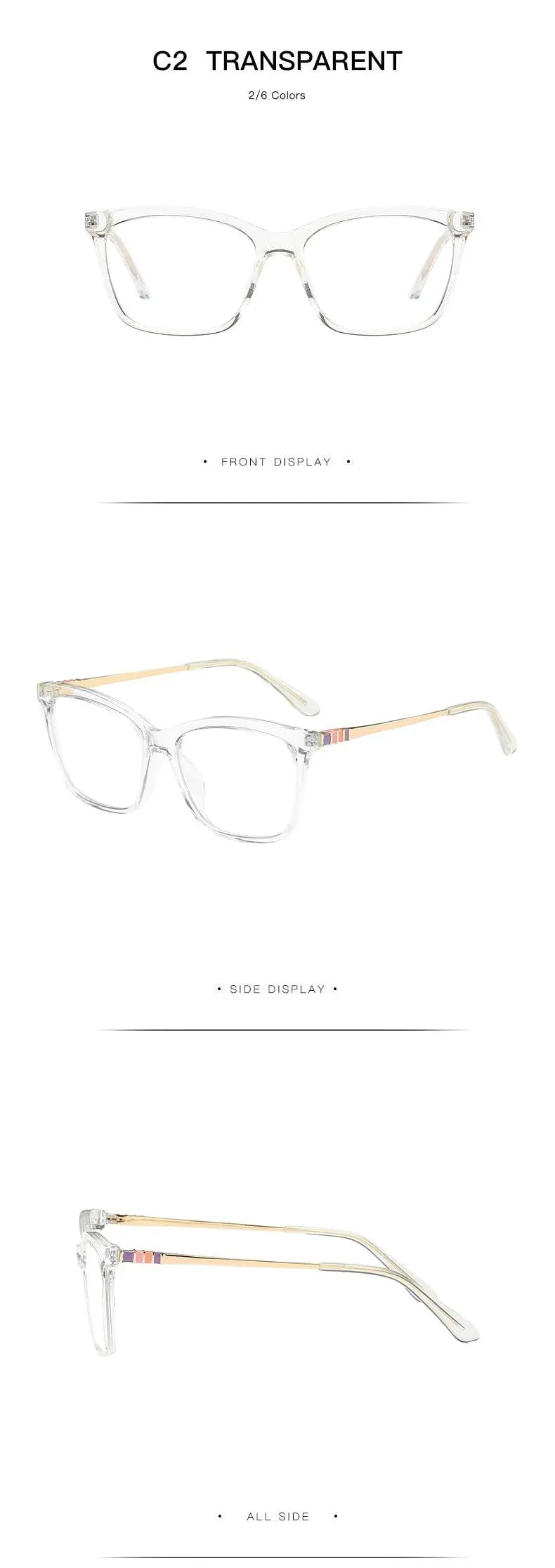 Women's Round Full Rim TR90 Prescription Glasses 2060 — view 18 | Rx Spectacle