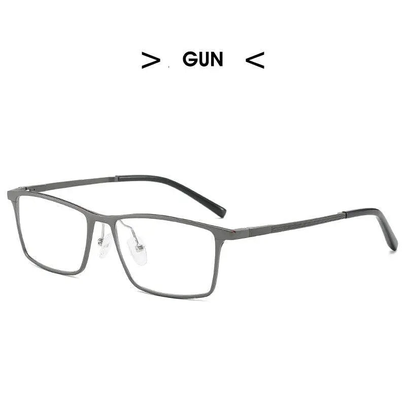Men's Square Full Rim Alloy Prescription Glasses P6308 — view 8 | Rx Spectacle