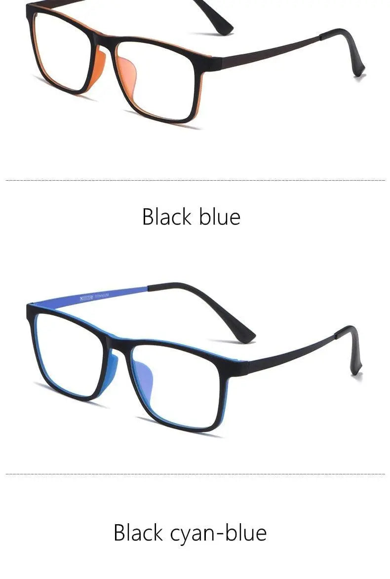 Men's Square Full Rim Titanium Prescription Glasses HR3068 — view 14 | Rx Spectacle