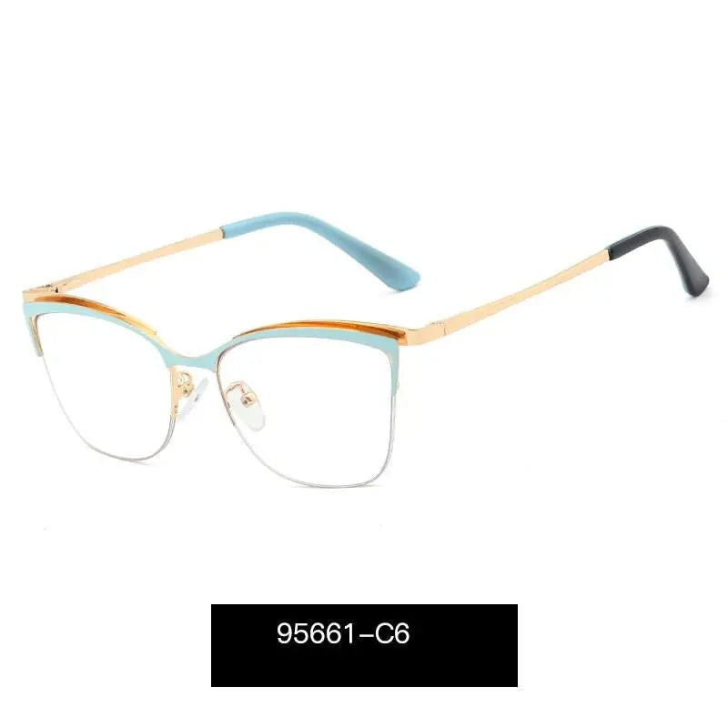 Women's Cat Eye Full Rim TR90 Prescription Glasses 95661 — view 9 | Rx Spectacle