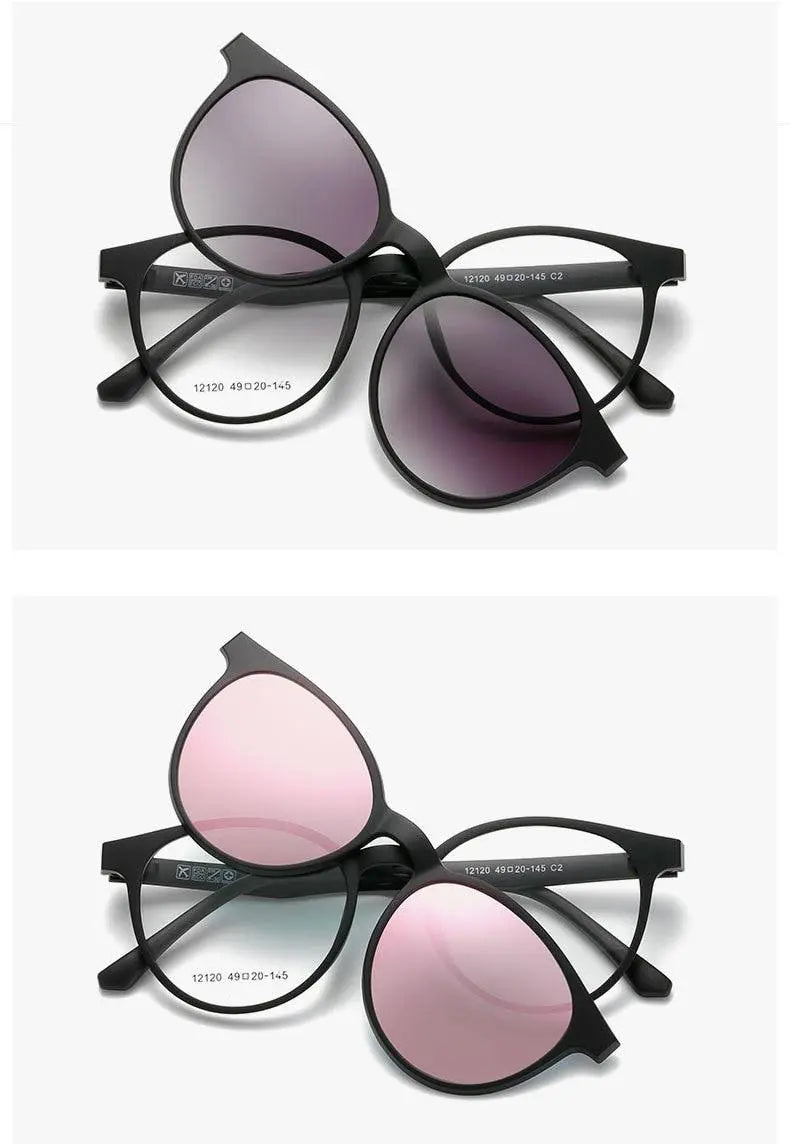 Unisex Full Rim Resin Clip-On Prescription Glasses 12120 — view 11 | Rx Spectacle