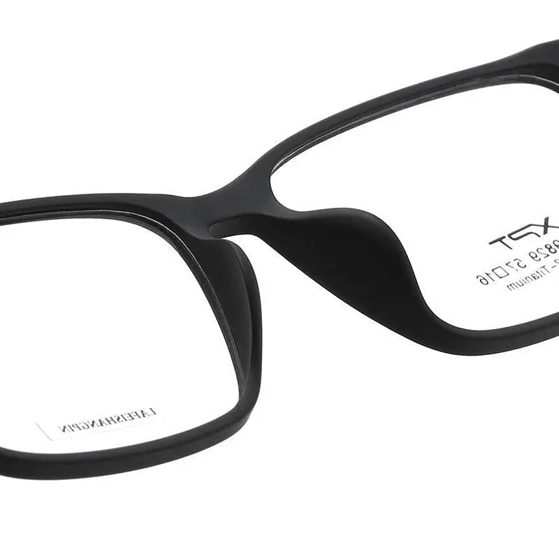 Unisex Square Full Rim Titanium Prescription Glasses 9829 — view 6 | Rx Spectacle