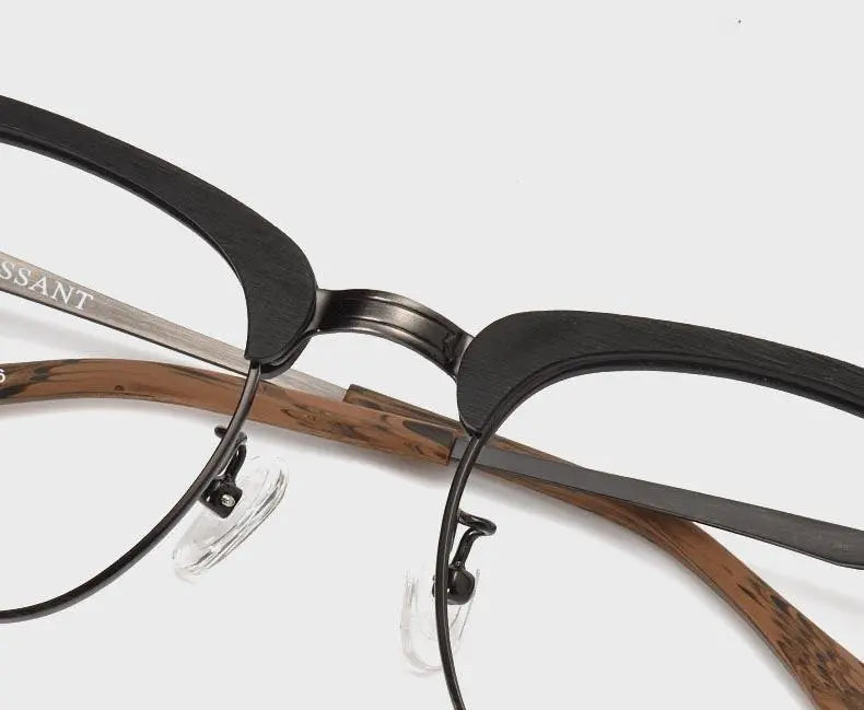 Men's Round Full Rim Alloy Prescription Glasses 8057 — view 15 | Rx Spectacle