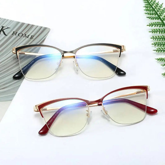 Women's Cat Eye Full Rim TR90 Prescription Glasses 95661 — view 1 | Rx Spectacle