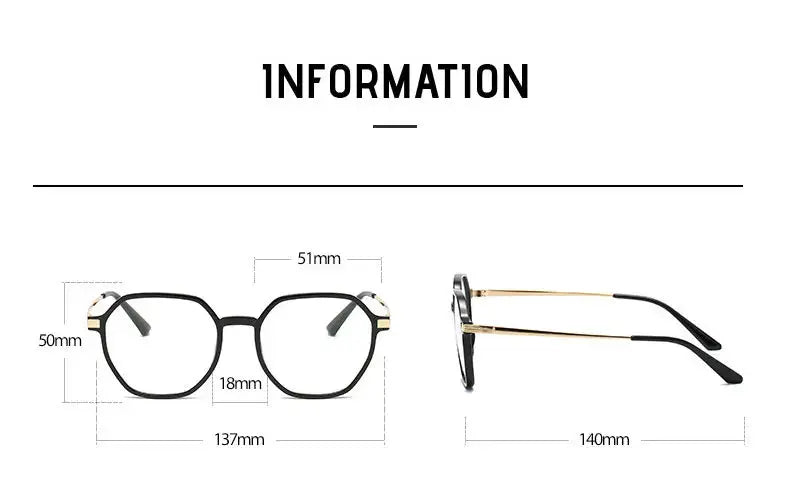 Women's Polygon Full Rim TR90 Prescription Glasses 792330 — view 2 | Rx Spectacle
