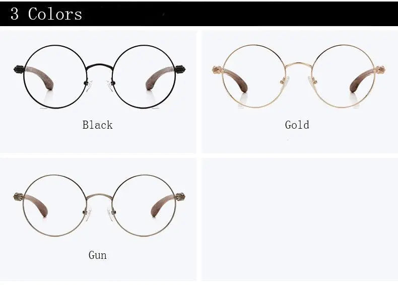Unisex Round Full Rim Titanium Prescription Glasses 7573 — view 11 | Rx Spectacle