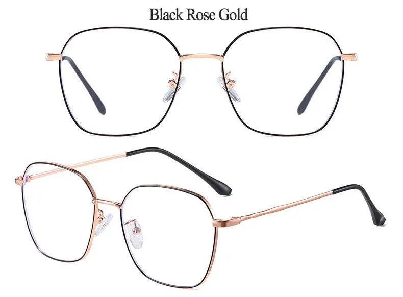 Unisex Polygon Full Rim Alloy Prescription Glasses Zy9037 — view 14 | Rx Spectacle