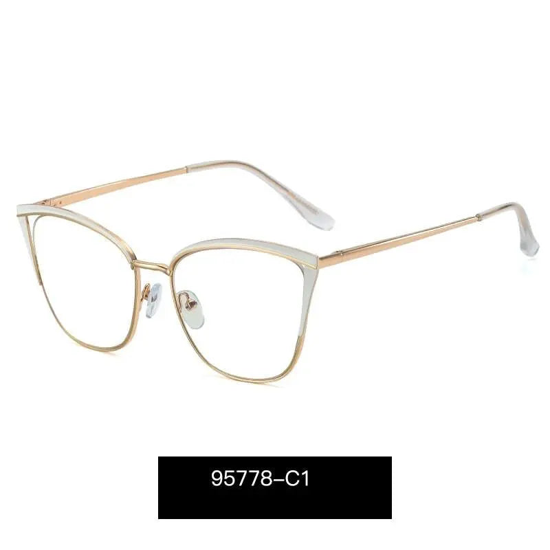 Women's Cat Eye Full Rim TR90 Prescription Glasses 95778 — view 5 | Rx Spectacle