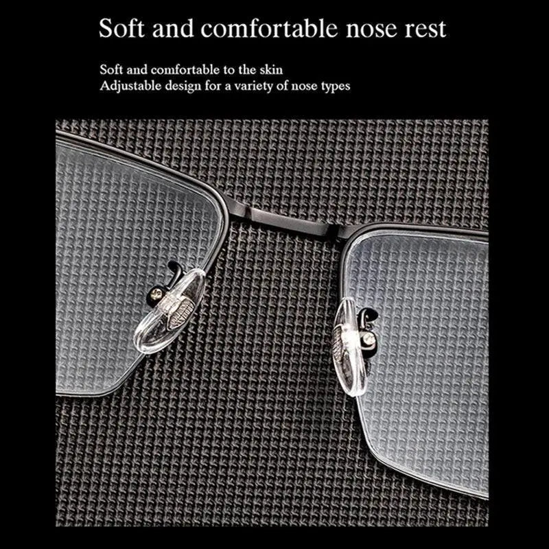 Men's Semi-Rimless Titanium Prescription Glasses P9861 — view 7 | Rx Spectacle