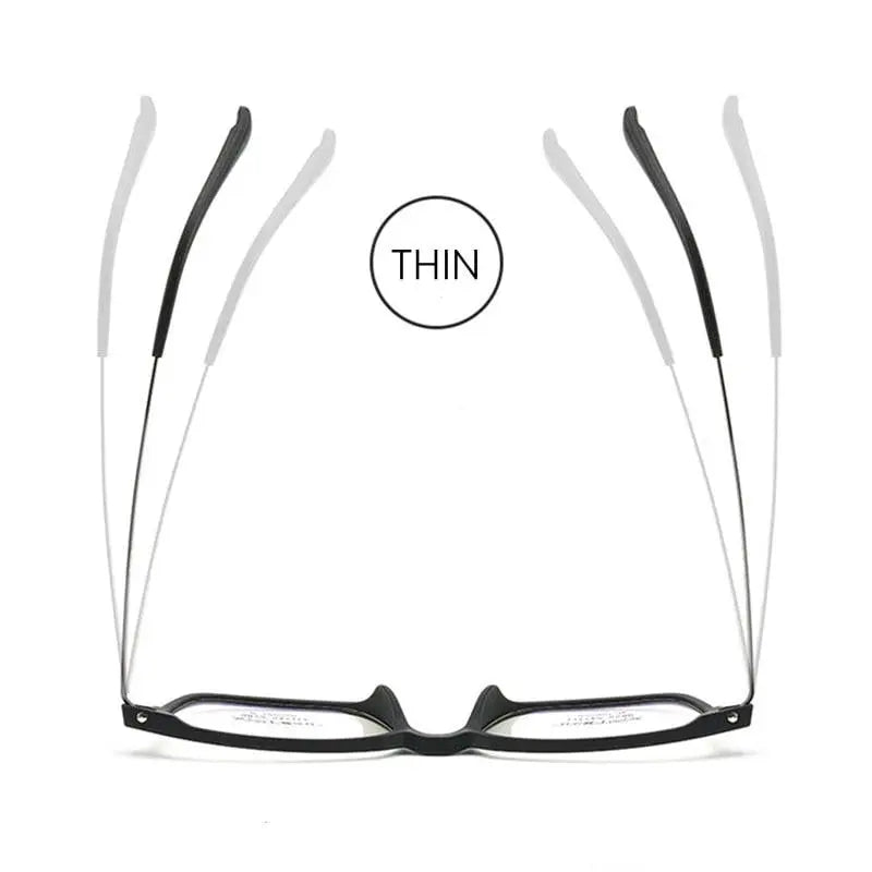 Men's Square Full Rim Titanium Prescription Glasses 9822 — view 3 | Rx Spectacle