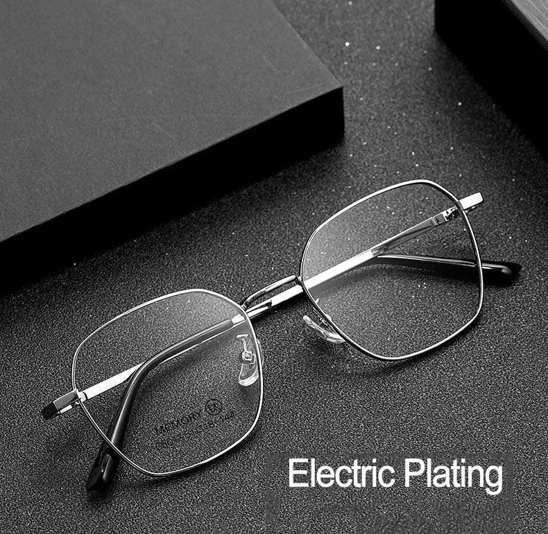 Unisex Polygon Full Rim Alloy Prescription Glasses 68013 — view 11 | Rx Spectacle