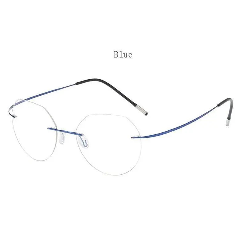 Unisex Polygon Rimless Titanium Prescription Glasses 6001-6002 — view 3 | Rx Spectacle