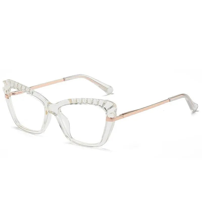 Women's Cat Eye Full Rim TR90 Prescription Glasses 2046 — view 3 | Rx Spectacle