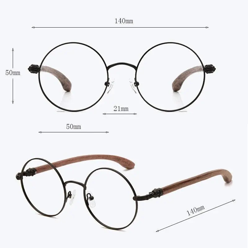 Unisex Round Full Rim Alloy Screwless Prescription Glasses 7573 — view 7 | Rx Spectacle