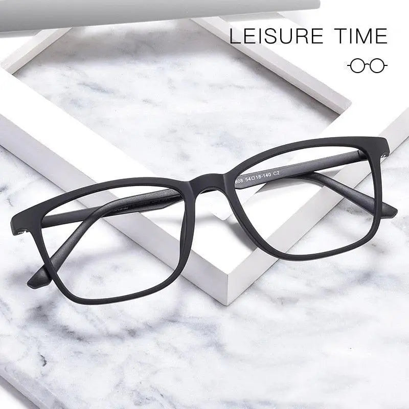 Men's Square Full Rim Titanium Prescription Glasses Y8808 — view 13 | Rx Spectacle