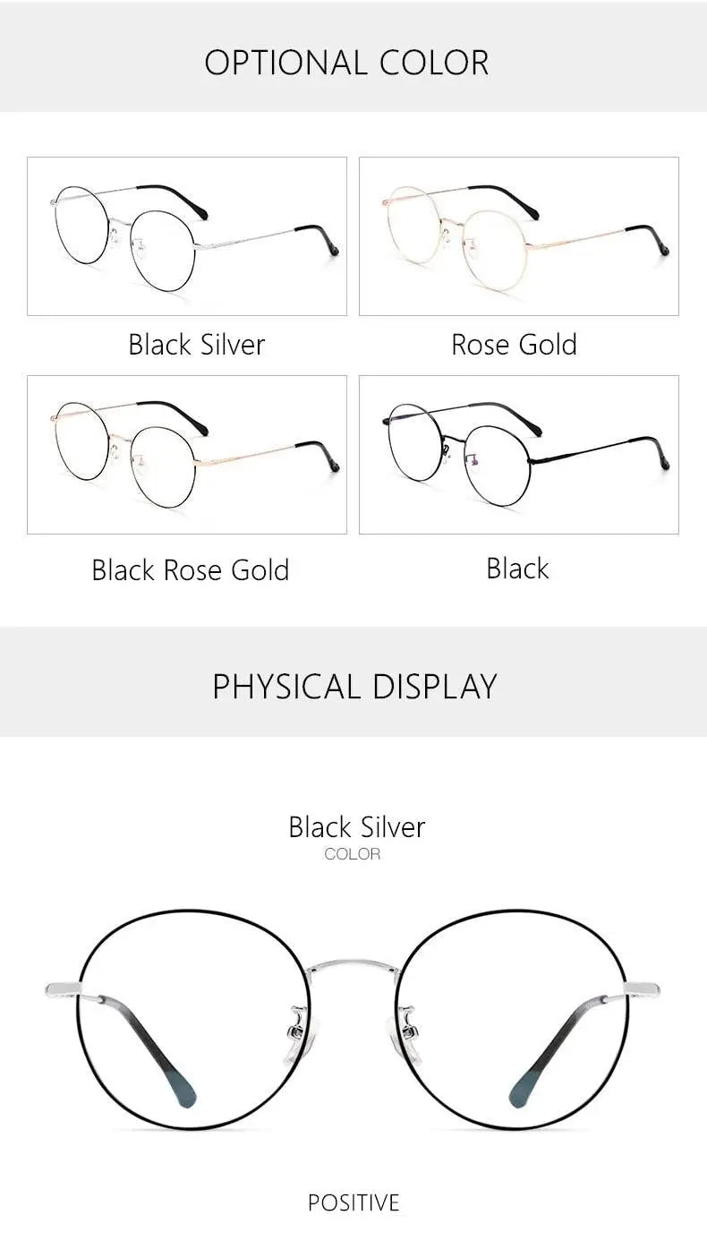Unisex Round Full Rim Titanium Prescription Glasses 6621X — view 12 | Rx Spectacle