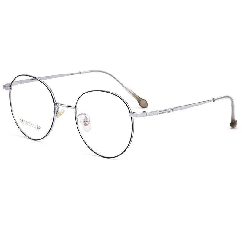 Women's Round Full Rim Titanium Prescription Glasses 2054 — view 2 | Rx Spectacle
