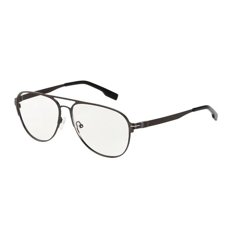 Men's Round Full Rim Alloy Double Bridge Prescription Glasses — view 7 | Rx Spectacle