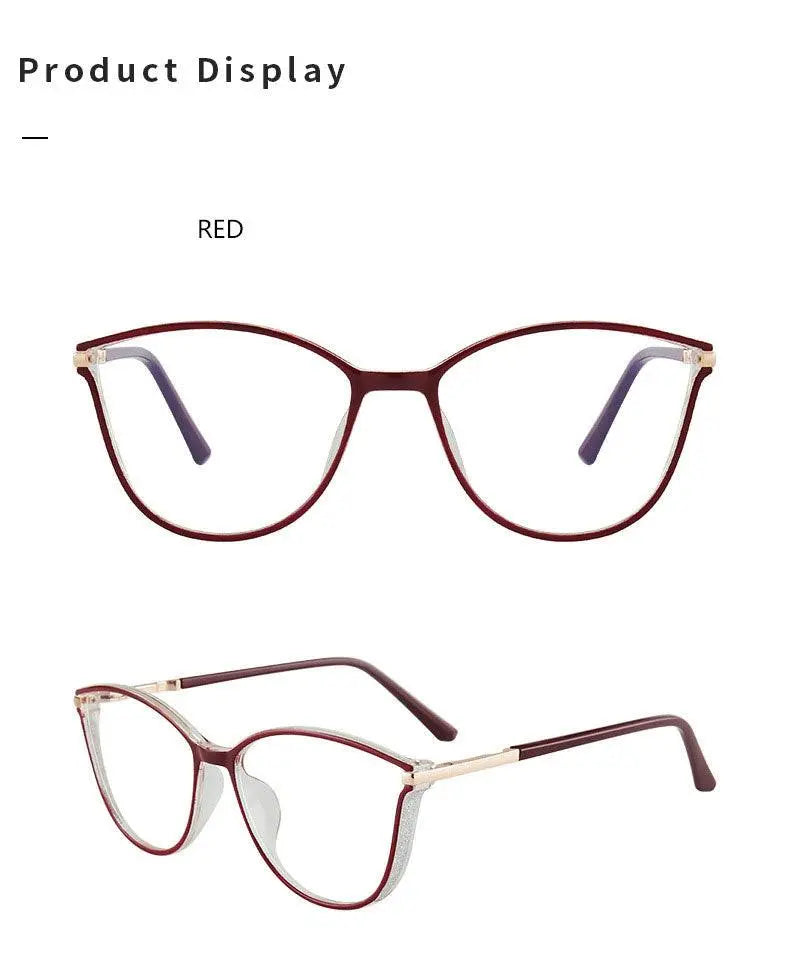Women's Cat Eye Full Rim TR90 Prescription Glasses 7041 — view 15 | Rx Spectacle