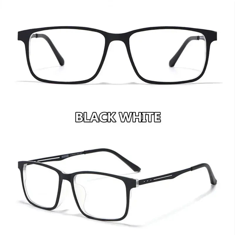 Unisex Square Full Rim Titanium Reading Glasses F3003 — view 5 | Rx Spectacle