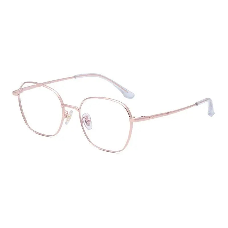 Unisex Polygon Full Rim Titanium Prescription Glasses 8009 — view 2 | Rx Spectacle