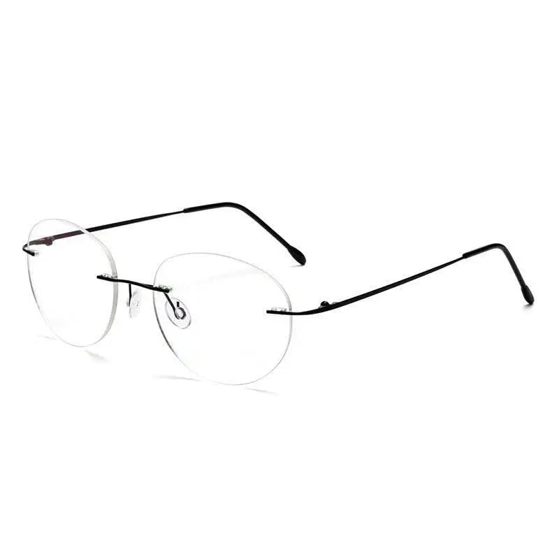 Unisex Rimless Alloy Prescription Glasses 862 — view 12 | Rx Spectacle