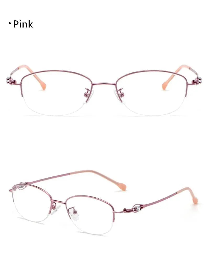 Women's Semi-Rimless Alloy Prescription Glasses 8020Z — view 18 | Rx Spectacle