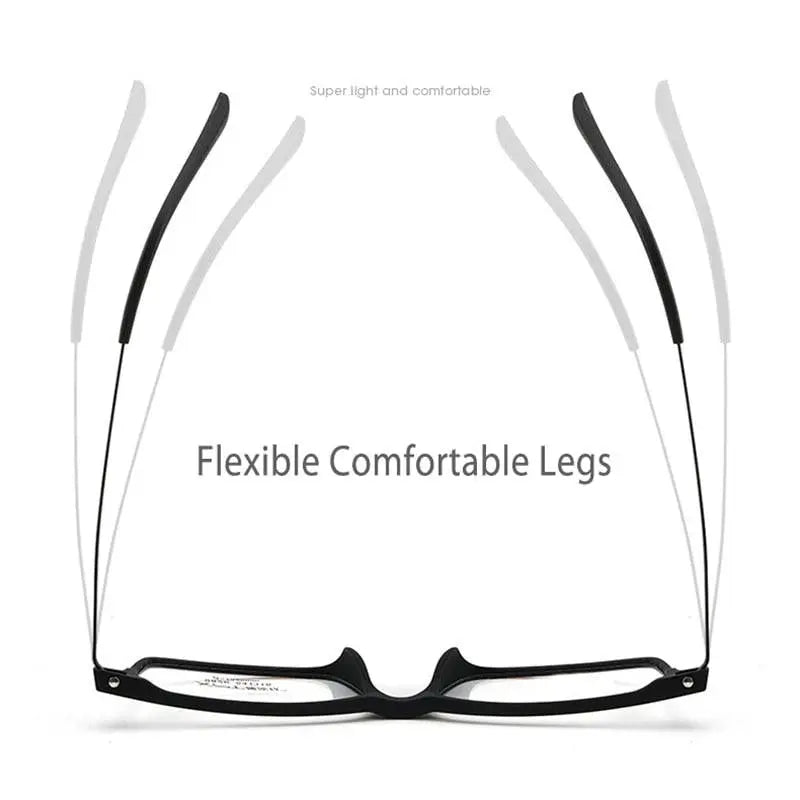 Unisex Rectangular Full Rim Titanium Prescription Glasses 9826 — view 3 | Rx Spectacle