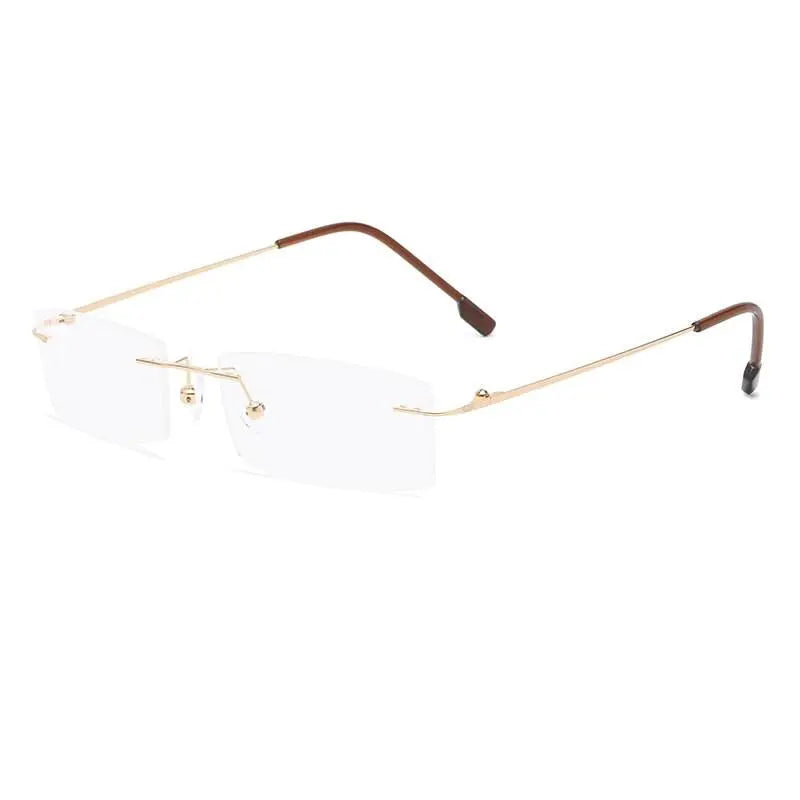 Unisex Rimless Titanium Prescription Glasses 522 — view 9 | Rx Spectacle