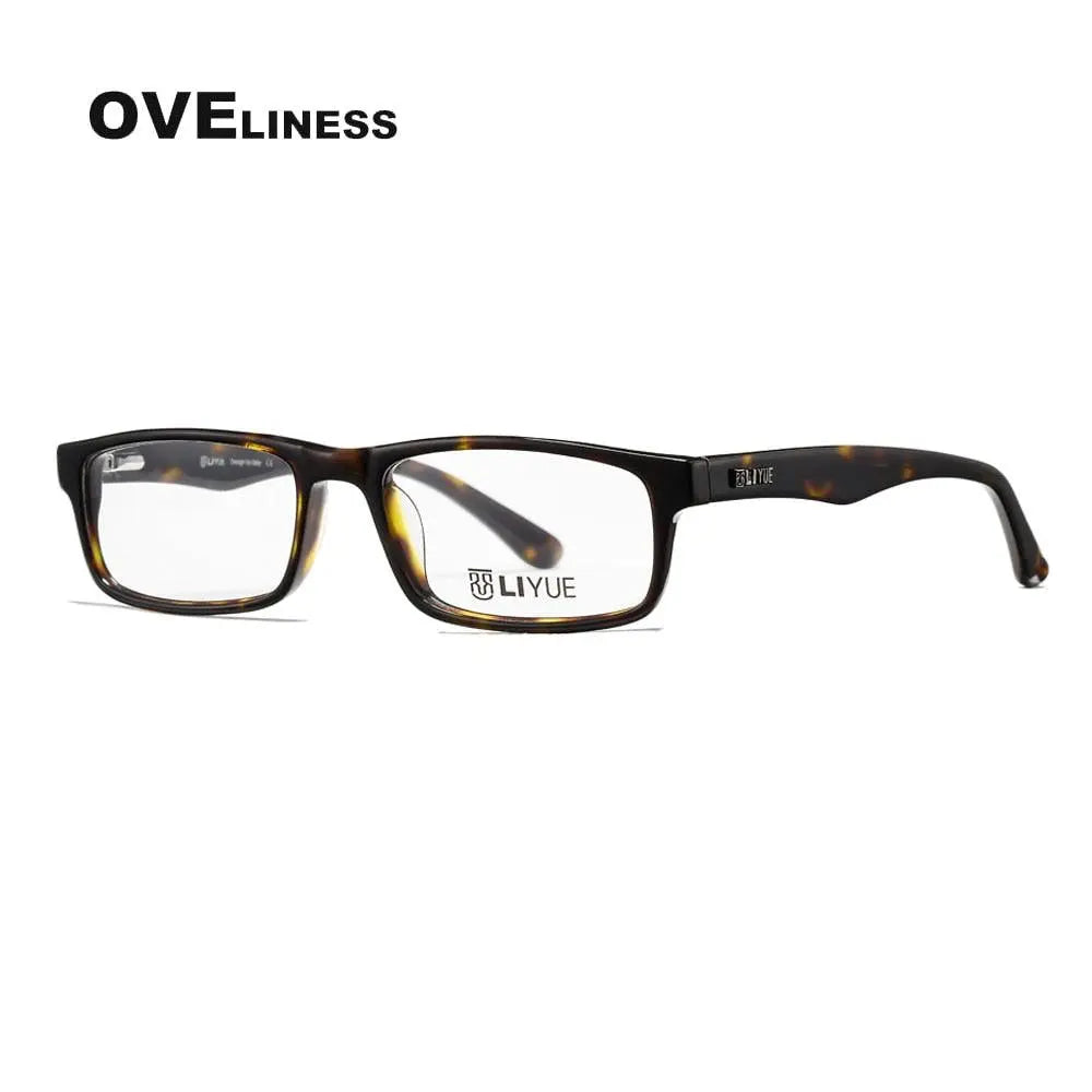 Unisex Square Full Rim Acetate Prescription Glasses Lg001 — view 3 | Rx Spectacle