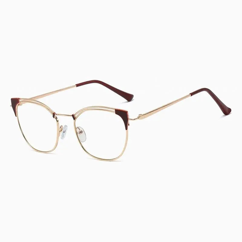 Unisex Cat Eye Full Rim Alloy Prescription Glasses L95537 — view 5 | Rx Spectacle