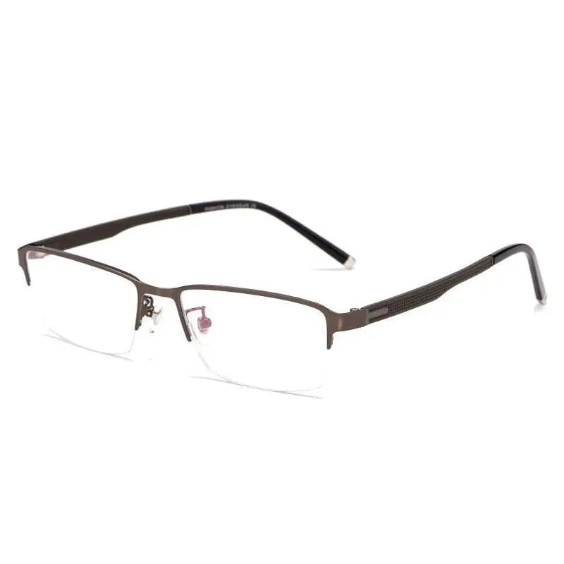Men's Rectangular Semi-Rimless Alloy Prescription Glasses 3095 — view 2 | Rx Spectacle