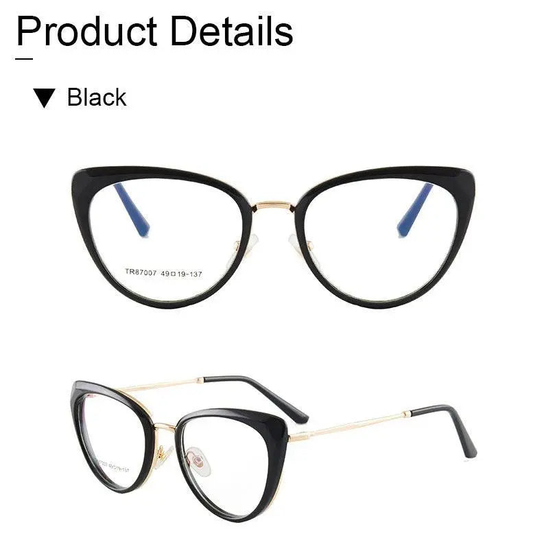 Women's Cat Eye Full Rim TR90 Prescription Glasses 7007 — view 16 | Rx Spectacle