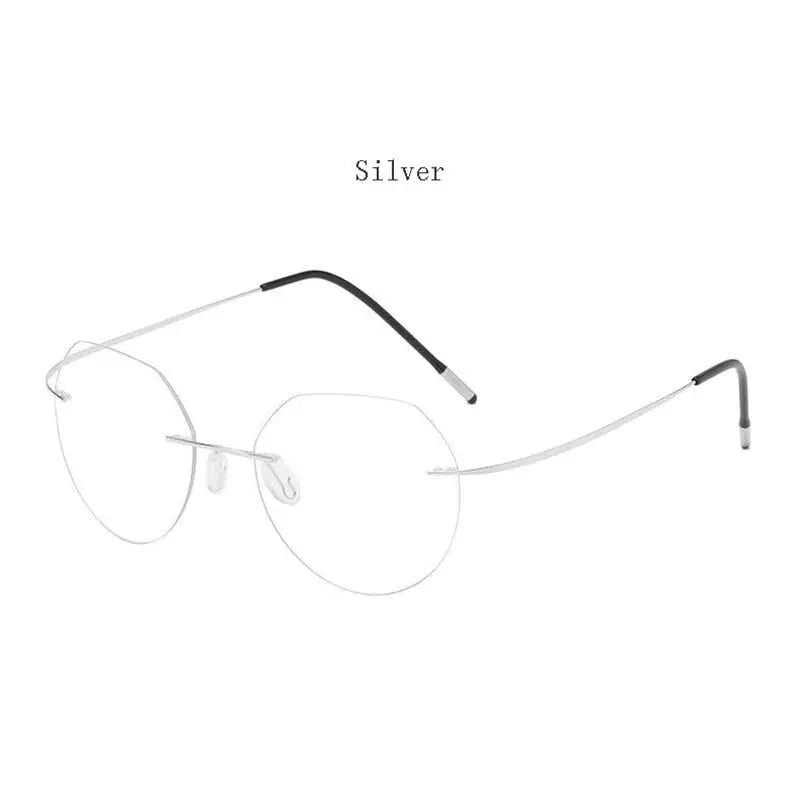 Unisex Polygon Rimless Titanium Prescription Glasses 6001-6002 — view 17 | Rx Spectacle