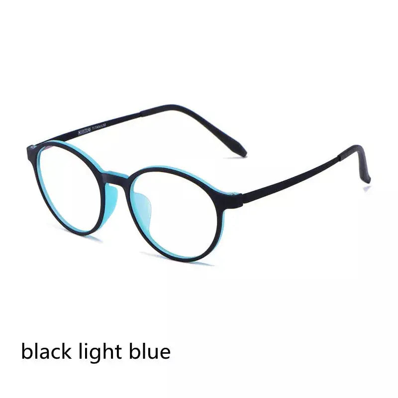 Unisex Round Full Rim Titanium Reading Glasses 9135 — view 8 | Rx Spectacle