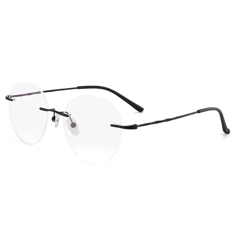 Women's Round Rimless Alloy Prescription Glasses 97057 — view 5 | Rx Spectacle