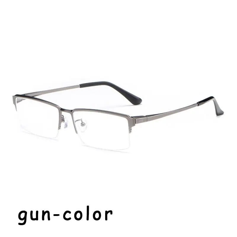 Men's Square Semi-Rimless Alloy Prescription Glasses 119 — view 7 | Rx Spectacle