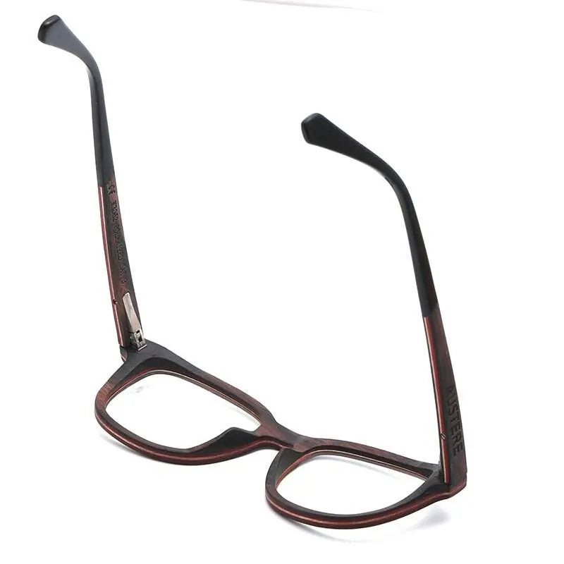Unisex Square Full Rim Wood Prescription Glasses 56367 — view 3 | Rx Spectacle