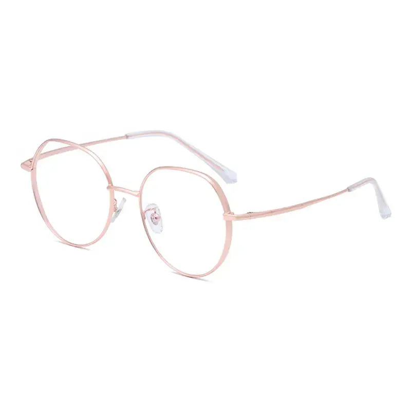 Women's Round Full Rim Titanium Flat Top Prescription Glasses 471122 — view 6 | Rx Spectacle