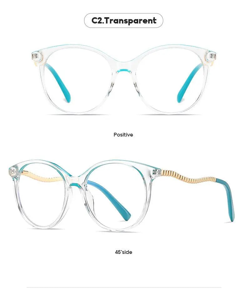 Women's Round Full Rim TR90 Prescription Glasses 2067 — view 14 | Rx Spectacle