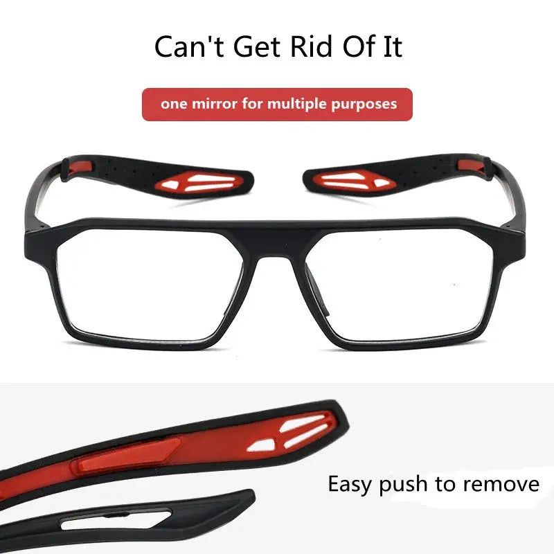 Unisex Square Full Rim TR90 Sports Glasses 1218 — view 5 | Rx Spectacle