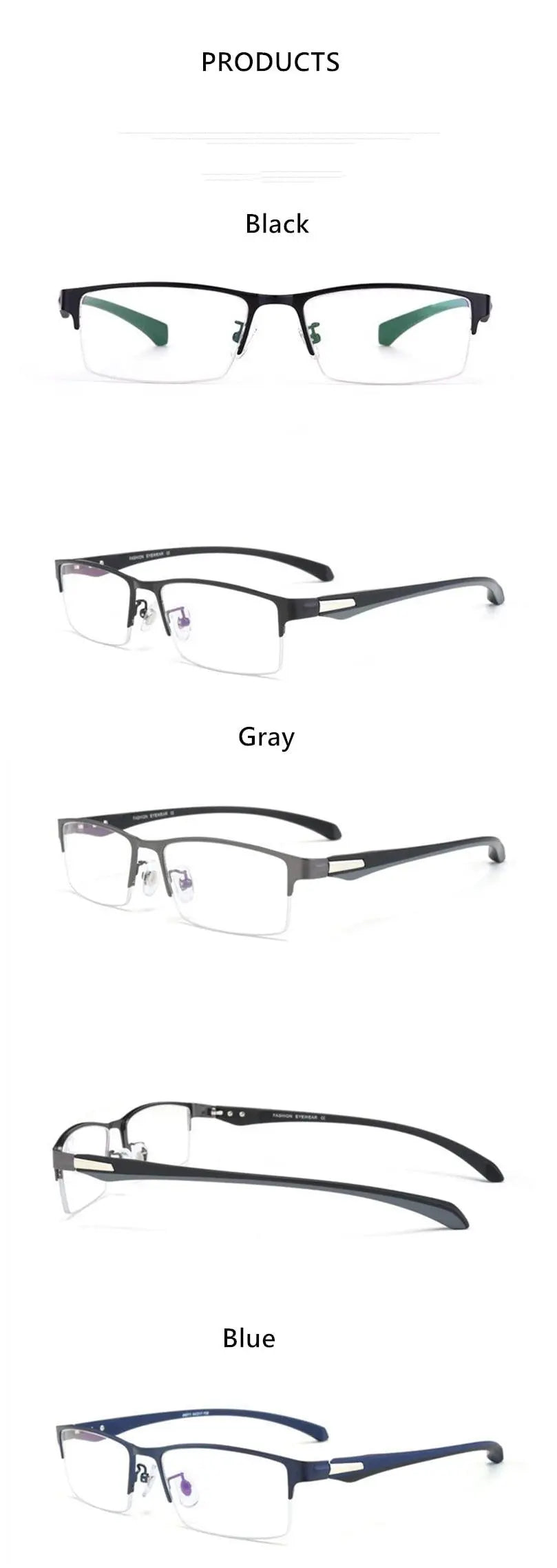 Men's Full Rim Alloy Prescription Glasses 66071/66085 — view 17 | Rx Spectacle