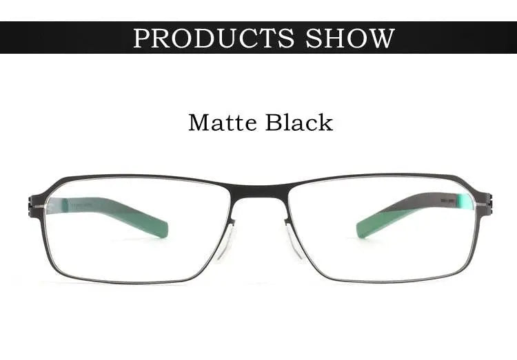 Men's Full Rim Alloy Screwless Prescription Glasses LDBG1 — view 9 | Rx Spectacle