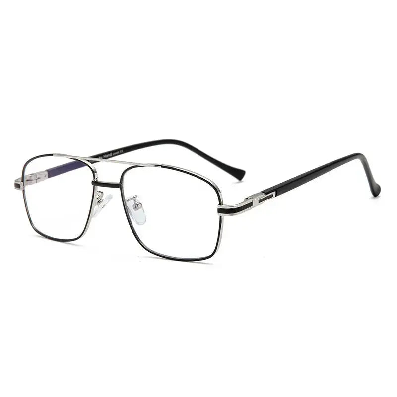 Women's Square Full Rim Alloy Double Bridge Prescription Glasses 202259 — view 4 | Rx Spectacle