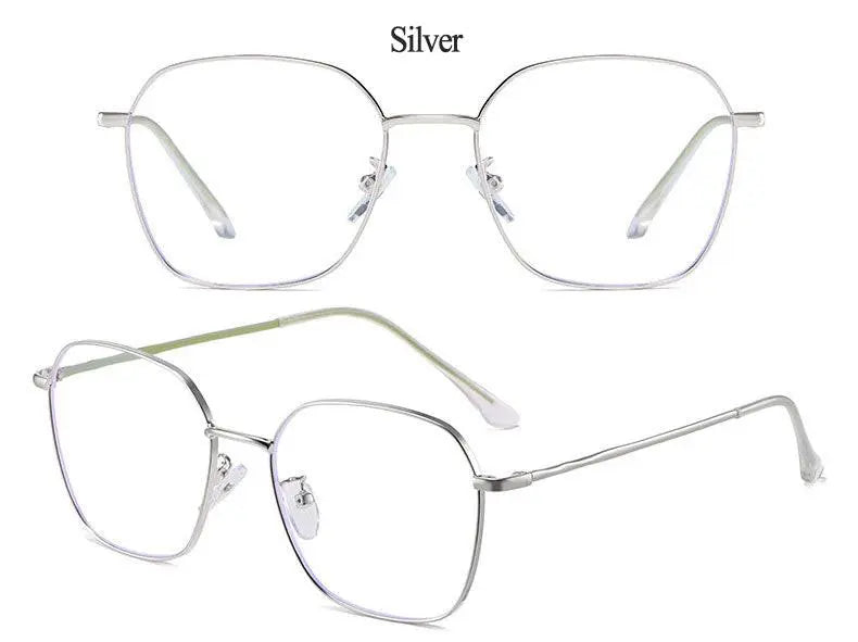 Unisex Polygon Full Rim Alloy Prescription Glasses Zy9037 — view 17 | Rx Spectacle