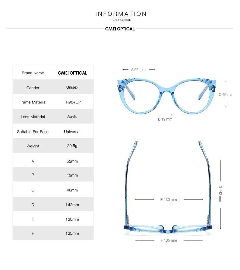 Women's Oval Full Rim TR90 Prescription Glasses 2037 — view 12 | Rx Spectacle