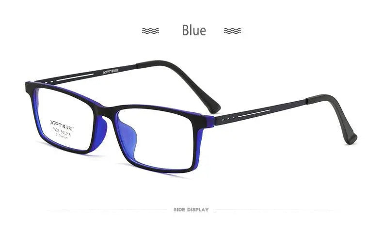 Unisex Rectangular Full Rim Titanium Prescription Glasses 9826 — view 16 | Rx Spectacle