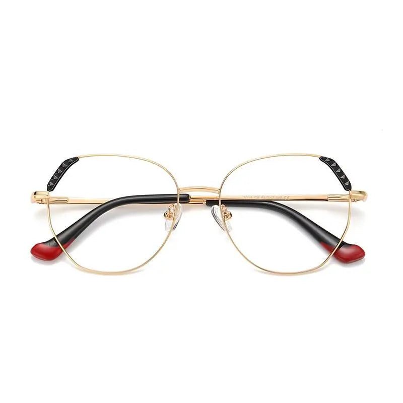 Women's Cat Eye Full Rim Alloy Prescription Glasses 3015 — view 6 | Rx Spectacle