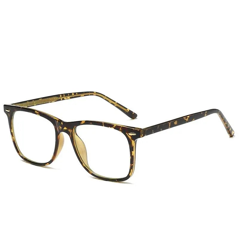 Unisex Square Full Rim Titanium Prescription Glasses Pf2024 — view 3 | Rx Spectacle